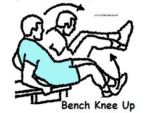 Bench knee up